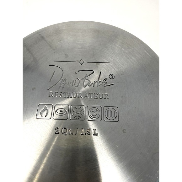 David Burke Restaurateur Splendor Series Stock Pot With Glass Lid 2 QT Cookware - Picture 7 of 10